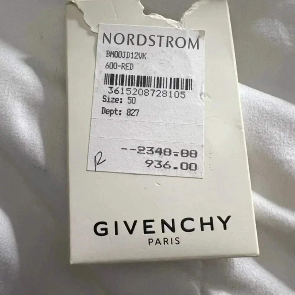 Givenchy Logo logo patch perforated raincoat size 50 B599